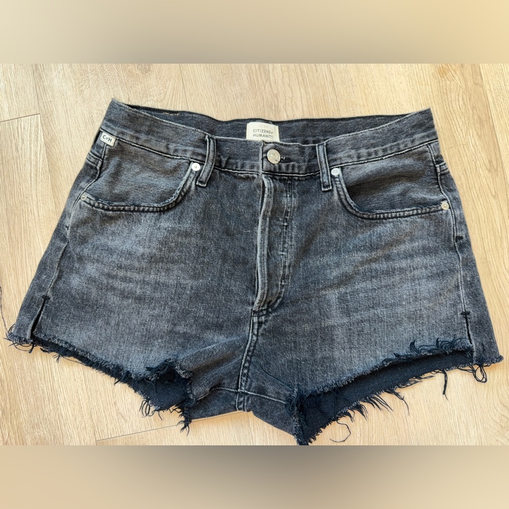 Citizens of Humanity Annabelle Jean Short 28 Washed Black